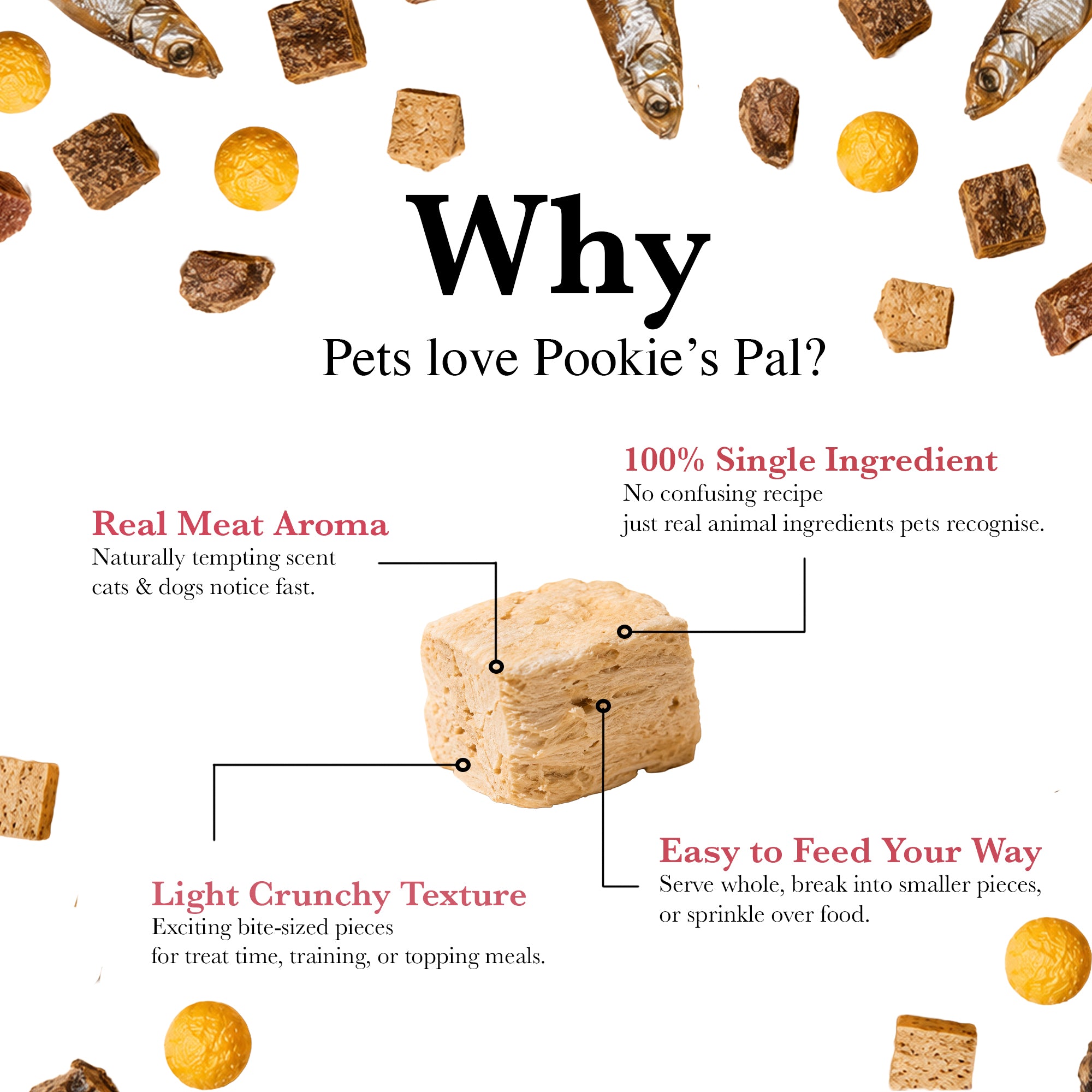 Freeze-Dried Chicken Cubes 60g